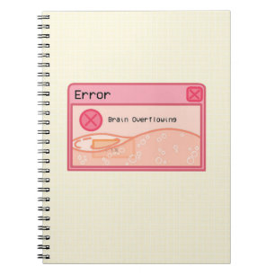 Carnet rose pastel esthétique mignon (message d'er