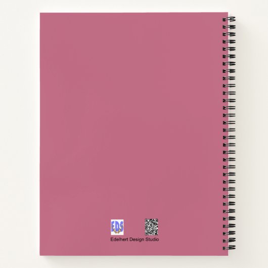 Carnet Rose Pastel et fleurs d'Hydrangea (Dos)