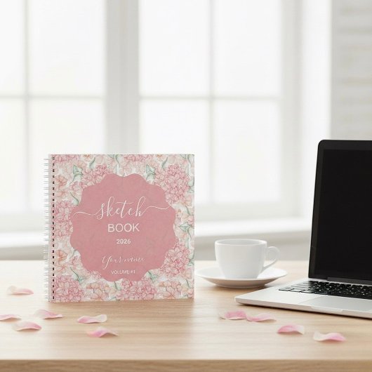 Carnet Rose pêche pastel