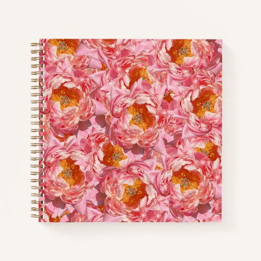 Carnet rose Peony (Devant)