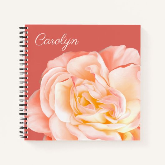Carnet Rose personnalisé (Devant)