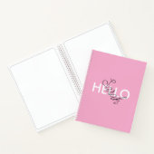 Carnet rose personnalisé "Hello" avec personnalisa (Intérieur)