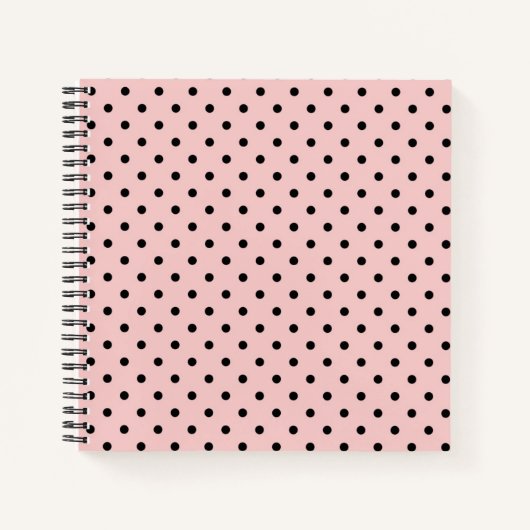 Carnet Rose, pois (Devant)