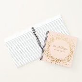 Carnet Rose poudré Ombré Gold Confettis Points Créatif (Intérieur)
