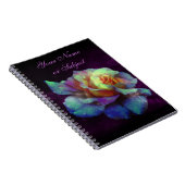 Carnet Rose pourpre turquoise arc-en-ciel (Côté Droit)