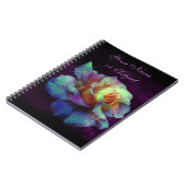Carnet Rose pourpre turquoise arc-en-ciel (Côté gauche)