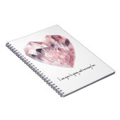 Carnet Rose Quartz Cristal de Coeur Rose Sortilège d'Amou (Côté Droit)