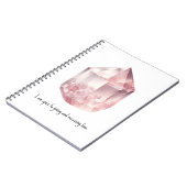 Carnet Rose Quartz Crystal Love Spell Magie (Côté gauche)