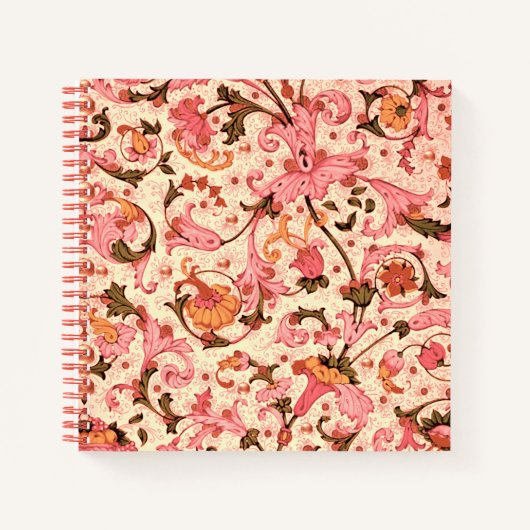 CARNET ROSE RENAISSANCE FLORENTIN TOURBILLONS FLORAUX,FLE (Devant)