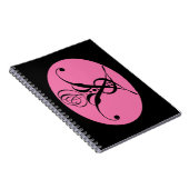 Carnet Rose rétro rose et noir (Côté Droit)