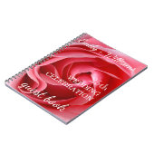 Carnet Rose rose 25e mariage Célébration personnalisée In (Côté gauche)