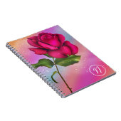 Carnet Rose rose étincelle Rainbow Pastel Floral (Côté Droit)