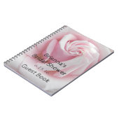 Carnet Rose Rose Floral Fête des mariées invité (Côté gauche)