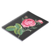 Carnet Rose rose florale moderne (Côté gauche)