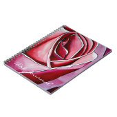 Carnet Rose Rose macro fleurs aquarelle art abstrait (Côté gauche)