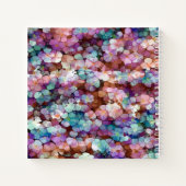 Carnet Rose Rose Or Turquoise Mosaïque Millefiori Fleurs (Dos)