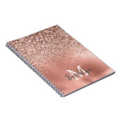 Carnet Rose Rose Parties scintillant or Confetti Monogram (Côté Droit)