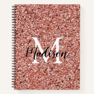 Carnet Rose Rose Parties scintillant Or Étincelle Chic Mo