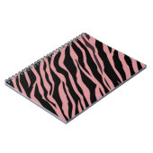 Carnet Rose rose rayé zèbre (Côté gauche)