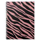 Carnet Rose rose rayé zèbre (Devant)