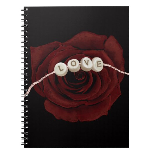 Carnet Rose rouge (Devant)