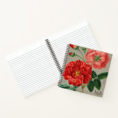 Carnet Rose rouge antique sur monogramme gris (Intérieur)