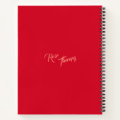 Carnet Rose rouge Crimson sous verre Personnalisé (Dos)