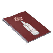 Carnet Rose rouge en bouteille (Côté Droit)