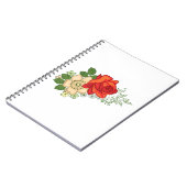 Carnet Rose rouge et marguerites (Côté gauche)