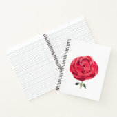 Carnet Rose rouge Fleur Floral Rose rouge (Intérieur)