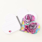 Carnet Rose Rouge Fleurs Aquarelle Floral Fleur (Intérieur)