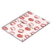 Carnet Rose rouge lèvres Kiss (Côté gauche)