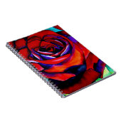 Carnet Rose rouge macro art original (Côté Droit)