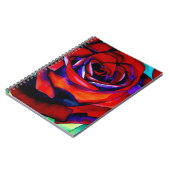 Carnet Rose rouge macro art original (Côté gauche)