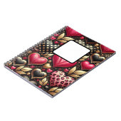 CARNET ROSE ROUGE OR NOIR VALENTINE AIVE COEURS (Côté gauche)