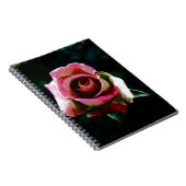 Carnet Rose rouge peinte à l'huile (Côté Droit)