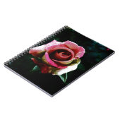 Carnet Rose rouge peinte à l'huile (Côté gauche)