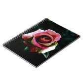 Carnet Rose rouge peinte à l'huile (Côté gauche)
