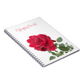 Carnet Rose rouge - Peinture à l'huile (Côté Droit)