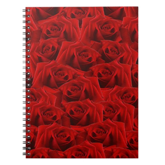 Carnet Rose rouge romantique (Devant)