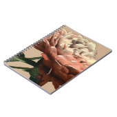 Carnet Rose rouge rubis aux accents blancs (Côté gauche)