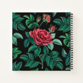 Carnet Rose rouge vintage (Dos)