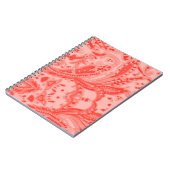 Carnet Rose saumoné Paisley (Côté gauche)
