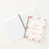 Carnet Rose Snowflakes Gold sur White Birth Stats (Intérieur)