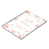 Carnet Rose Snowflakes Gold sur White Birth Stats (Côté gauche)