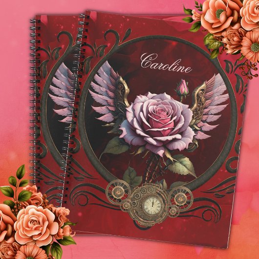 Carnet Rose Steampunk