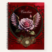Carnet Rose Steampunk (Devant)