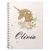 CARNET ROSE UNICORN+OR (Devant)