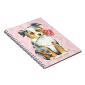 Carnet Rose Valentin Mini Berger Américain (Côté Droit)