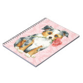 Carnet Rose Valentin Mini Berger Américain (Côté gauche)
